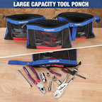WORKPRO 12" Tool Pouches with Zipper, Heavy-Duty Small Tool Bag, Utility small tool pouch for Tool Organizers and Storage, Mini Tool Bag, 3 Pack