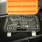 GreatNeck HC82U 82-Piece Mechanic's Tool Set – SAE & Metric, 1/4", 3/8", 1/2" Drive Socket Set, Chrome Vanadium, Posi-Grip No-Slip™, Reversible Ratchets, Storage Case Included
