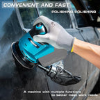 IRONFIST Random Orbit Sander, 5inch Sander Compatible with MAKITA 18V Batteries, 3 Speed 7000/9500/11000opm Adjustable with Dust Bag, Include 2000mAh Battery & Charger & 23pcs Accessories