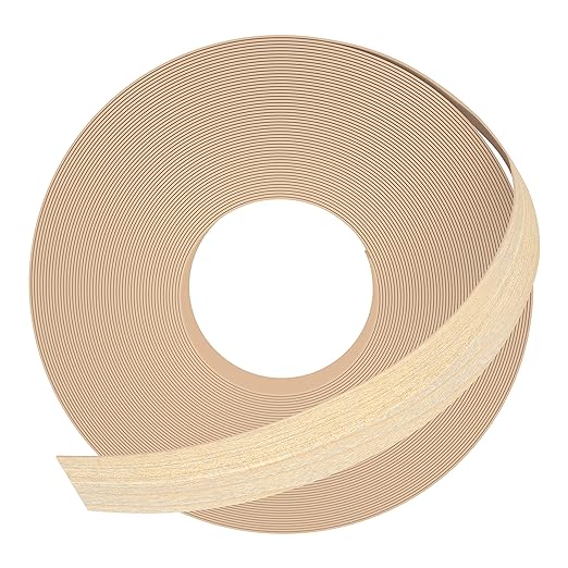 GSCIT Club Maple Edge Banding, 5/8 inch x 10ft roll of Veneer Edge Banding - Pre-glued Flexible, Real Wood Tape for Cabinet Repair & Furniture Restoration