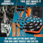 High Limb Rope Saw 53 In Chain Only - Zero Effort 360 Rope Chain Saw - Sharp Manual Tree Limb Cutter - Hand Chainsaw - Fast and Easy Pocket Chainsaw