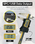 iGAGING Absolute Origin 0-4" Digital Caliper, IP54 Stainless Steel, SPC/USB Output Port, Inch & Metric Modes, Case, Manual