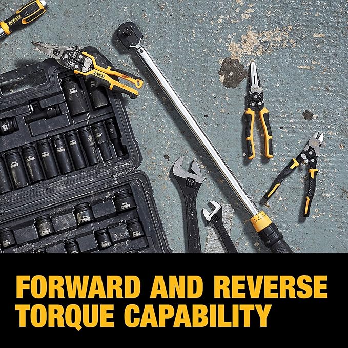 DEWALT Torque Wrench Tool Set, Tire Change Kit, 50-250 FT-LB, 12 Piece with Storage Case (DWMT45012)