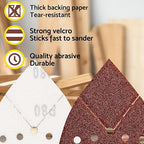 S&F STEAD & FAST Mouse Sander Pads 80 Grit 25 Pack for Black and Decker, Mouse Sander Sandpaper, 12 Hole Hook and Loop Sanding Pads, Detail Palm Sand Paper Set with Tack Cloth