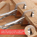 MAXPOWER 11-Inch C Clamp Locking Pliers Set, Flexible Jaws Change with Pads or Regular Tips