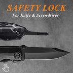 RoverTac Multitool Knife – 15-in-1 Pocket Knife with Wire Strippers, Wire Cutter, 9 Screwdrivers, Bottle Opener – Perfect Gifts for Men, Dad – Camping Gear for Christmas, Father’s Day, Birthdays