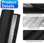 3 Layers HVAC Copper Pipe Insulation Cover Protector,Flexible AC Copper Line Insulation Sleeve,600D Oxford 72x10.2 Inch AC Pipe Insulation Wrap for Outside Central Air Conditioning Splits Black