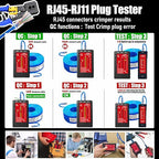NF-468S RJ45 Network Cable Tester for CAT5, CAT5E, CAT6, CAT6A, Cat7 POE Test UTP/STP Cable Checker Telephone Line CAT3 Cable Mapper Network Tools (Professional Grade)