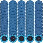 Chumia 250 Pcs Mix Roll Lock Discs Set 36 60 80 120 240 Grit 2 Inch Sanding Discs Die Grinder Accessories Aluminum Oxide Surface Conditioning for Surface Prep Polish Burr Paint Removal(Blue)