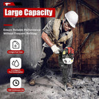 52CC 2 Stroke Demolition Jack Hammer, Gas Powered Concrete Breaker Punch Drill Jack Hammer, Heavy Duty Concrete Breaker for Trenching,Chipping,Breaking Holes
