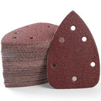 S SATC 60 PCS Mouse Sander Sandpaper 6 Holes Detail Sander Sandpaper Palm Sander Paper Hook and Loop Mouse Sanding Pads Assorted 60/80/100/120/180/240 Grit