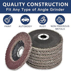 4 Inch Flap Discs, Akamino 20 PCS 40 60 80 120 Grit Assorted Sanding Pad for Angle Grinder, Compatible with Dewalt Makita