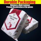 SAVER Non-Slip Red Work Gloves for Construction Latex Rubber Palm Coated - Premium Daily Safety Work Gloves