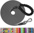 NTR Strong Dog Leash, 20FT Reflective Purple Rope with Swivel Lockable Hook and Padded Handle, Cat & Puppy Leash for Small to Large Dogs, Training, Playing, Camping, or Backyard