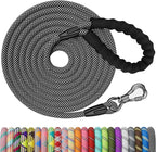 NTR Strong Dog Leash, 20FT Reflective Purple Rope with Swivel Lockable Hook and Padded Handle, Cat & Puppy Leash for Small to Large Dogs, Training, Playing, Camping, or Backyard