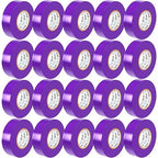 OHLECTRIC Professional Grade Vinyl Electrical Tape (20 Pack) Purple - 7 Mil Thick Flame-Retardant, Heat & Weather Resistant 3/4 Inch x 60 Feet | Ideal for Contractors & Electricians