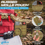 242 pc First Aid Survival Kit with SWAT-T Tourniquet Made in USA | IFAK Emergency Trauma Kit | Survival Gear | by Emblem Outdoor