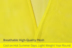 PeerBasics Safety Vests 5 Pack - Yellow Reflective High Visibility, Men Women