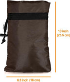 Enlarge Outdoor Faucet Cover for Winter Freeze Protection, 3M Thinsulate, 10"H x 6.3"W Hose Bib Covers for Wall Taps Outside, Waterproof & Frost Free Insulated Spigot Cover, 2 Pcs Faucet Socks - Brown