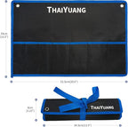 7 Pockets Tool Pouch Roll-Up Storage Bag for Hand Tools or Wrench Heavy Duty Canvas Bag Organizer