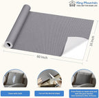 KING MOUNTAIN Canvas Repair Patch 16×60 Inch Self-Adhesive Waterproof Fabric Patch for Sofas, Tents, Furniture,Tote Bags, Car Seats (Grey)