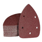 60 Grit Mouse Sander Sandpaper, Jamiikury 5 Hole Detail Sander Sandpaper Palm Sander Paper Mouse Sanding Pads Hook and Loop Sanding Sheets - Pack of 50