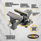 6-Inch Bench Vise Heavy duty Vice for Workbench, Utility Combination Pipe Table Vise Forged Steel Construction and Swivel Base