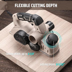Corded Electric Hand Planer, 7.7 AMP 15000 RPM Power Wood Planer with Edge Guide and Dust Bag, 3-1/4 Inch Planing Width, for Wood Chamfer DIY, Smooth Finish Carpentry