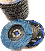 SIGNI 4" x 5/8" Premium Zirconia Flap Discs T27 10-Pack (Grit 60#)