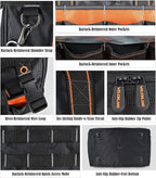 WELKINLAND 16" Tool Bags - 34-Pocket Heavy Duty Open Top Organizer for HVAC & Electricians