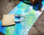Quick Dry Towel Extra Large 78x35 Inch - Microfiber Beach Towel - Perfect for Beach, Travel, Swimming, Pool, Yoga, Hiking, Camping - Lightweight, Fast Drying, Compact for Adults (Blue Green)