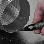 Deburring Tool with Blade - Rotary Shaft and 10 High-Speed Steel Burr Blades and Zipper Storage Case - Machinist Tool for Metal, Aluminum, Copper, Plastic Pipe, 3D Printing, Brass, Black