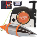 Plumb Bobs Magnetic - 15 oz(425g) Plumb Rite With 14.5 ft(4.5m) String,Sharpener,2 Pencils,Carrying Case,Line Reel Used in Construction Can Automatically Stretch the Line,Quickly Stabilize the Plumbob