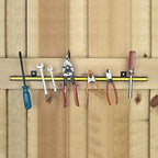 Master Magnetics 24" Magnetic Bar Tool Organizer - Easy to Install Magnet Storage Holder for House, Garage, Shed, or Job Site - Black Powder Coat