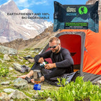 Combat Wipes ACTIVE Outdoor Wet Wipes - Extra Thick Camping Gear, Biodegradable, Body & Hand Cleansing/Refreshing Cloths for Backpacking & Gym w/Natural Aloe & Vitamin E (Active, 75 Counts)
