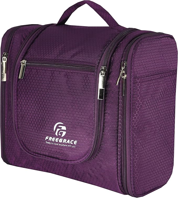 Hanging Toiletry Bag Extra Large Capacity | Premium Travel Organizer Bags For Men And Women | Durable Waterproof Nylon Bathroom, Shower, Makeup Bag For Toiletries, Cosmetics, Brushes