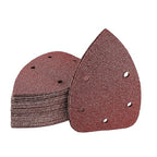 40 Grit Mouse Sander Sandpaper, Jamiikury 5 Hole Detail Sander Sandpaper Palm Sander Paper Mouse Sanding Pads Hook and Loop Sanding Sheets - Pack of 50