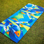 Elite Trend Quick Dry Towel Extra Large 78x35 Inch - Microfiber Beach Towel - Perfect for Beach, Travel, Swimming, Pool, Yoga, Hiking, Camping - Lightweight, Fast Drying, Compact for Adults (Fishes)