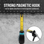 DURATECH Magnetic Tape Measure 12FT with Fractions 1/8, 2 Pack Retractable Measuring Tape, Easy to Read Both Side Measurement Tape, Magnetic Hook and Shock Absorbent Case for Construction, Carpenter